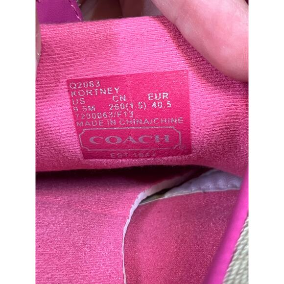 Coach Patterned Sneakers Size 9.5 - Picture 3 of 6